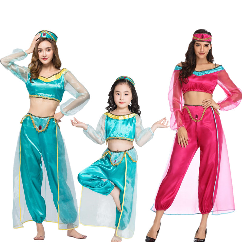 도매핏 램프 아랍 공주복 인도 댄서 공연복 벨리댄스복 아동 코스프레 의상녀