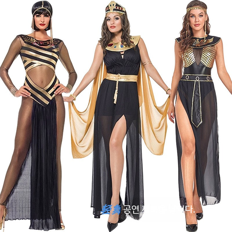 도매핏 할로윈 그리스 여신 의상 고대 이집트 여왕 아랍 여자 유니폼 사이즈 롱 드레스